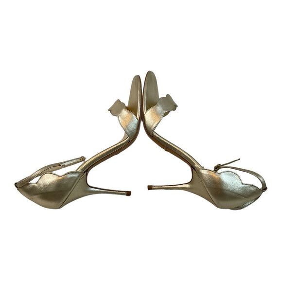 Women’s Alexandra Neel Gold Sandal Heel .Size 37.5 - Picture 5 of 12